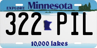 MN license plate 322PIL