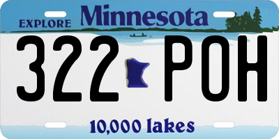 MN license plate 322POH