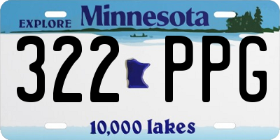 MN license plate 322PPG
