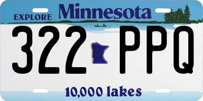 MN license plate 322PPQ