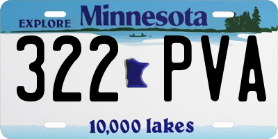 MN license plate 322PVA