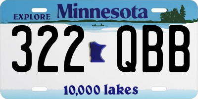 MN license plate 322QBB