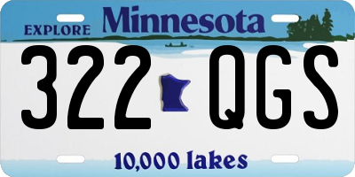 MN license plate 322QGS