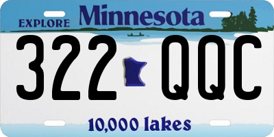 MN license plate 322QQC