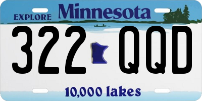 MN license plate 322QQD