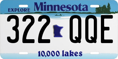 MN license plate 322QQE