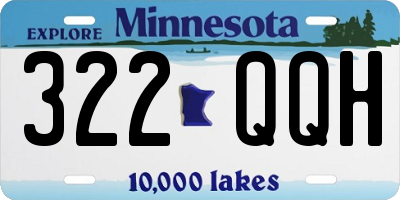 MN license plate 322QQH