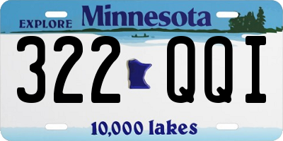 MN license plate 322QQI