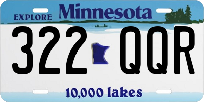 MN license plate 322QQR