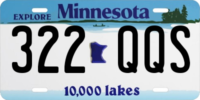 MN license plate 322QQS