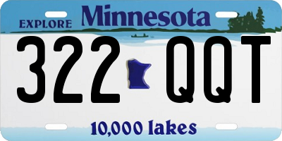MN license plate 322QQT