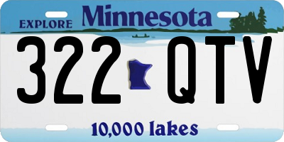 MN license plate 322QTV