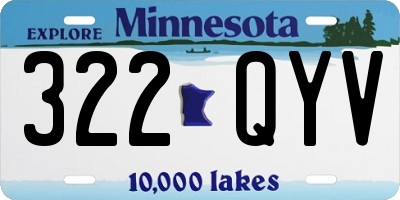 MN license plate 322QYV