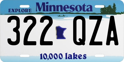 MN license plate 322QZA