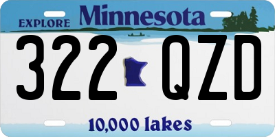 MN license plate 322QZD