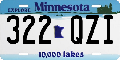 MN license plate 322QZI