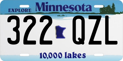 MN license plate 322QZL