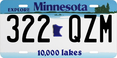 MN license plate 322QZM
