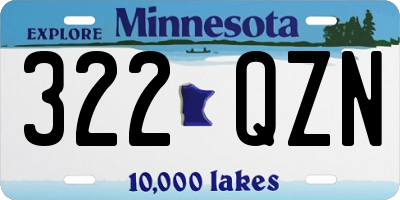 MN license plate 322QZN