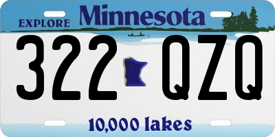 MN license plate 322QZQ