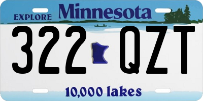 MN license plate 322QZT