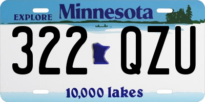 MN license plate 322QZU