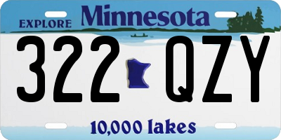 MN license plate 322QZY