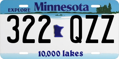 MN license plate 322QZZ