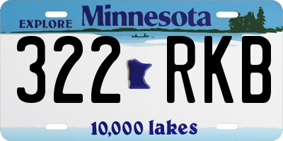MN license plate 322RKB