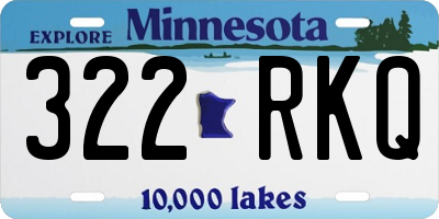 MN license plate 322RKQ