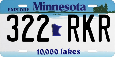 MN license plate 322RKR