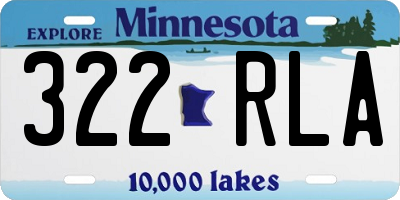 MN license plate 322RLA