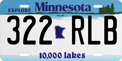 MN license plate 322RLB