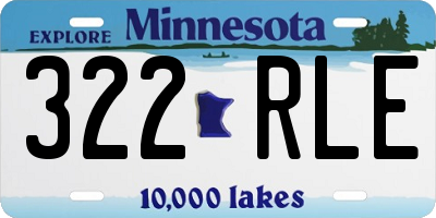 MN license plate 322RLE