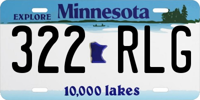 MN license plate 322RLG
