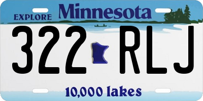 MN license plate 322RLJ