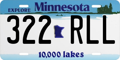 MN license plate 322RLL
