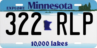 MN license plate 322RLP