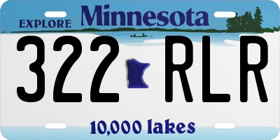 MN license plate 322RLR