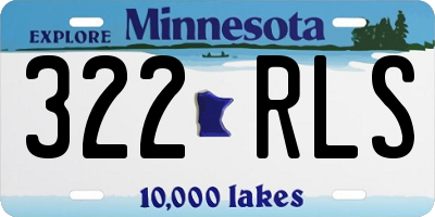 MN license plate 322RLS