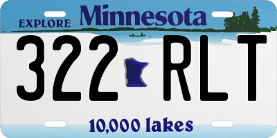 MN license plate 322RLT