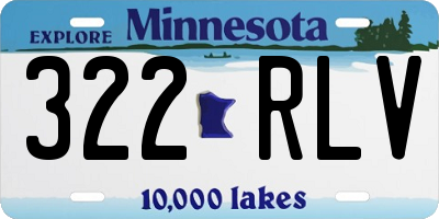 MN license plate 322RLV