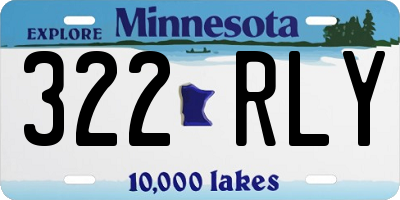 MN license plate 322RLY