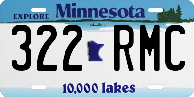 MN license plate 322RMC