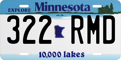 MN license plate 322RMD