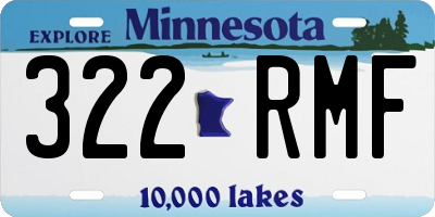 MN license plate 322RMF