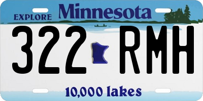 MN license plate 322RMH
