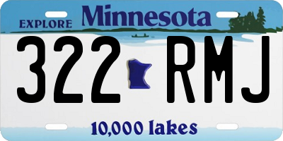 MN license plate 322RMJ