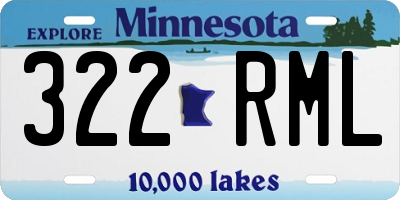MN license plate 322RML