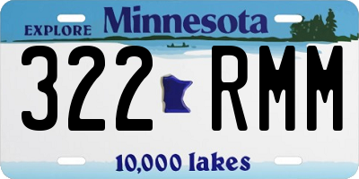 MN license plate 322RMM